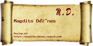 Magdits Dénes névjegykártya